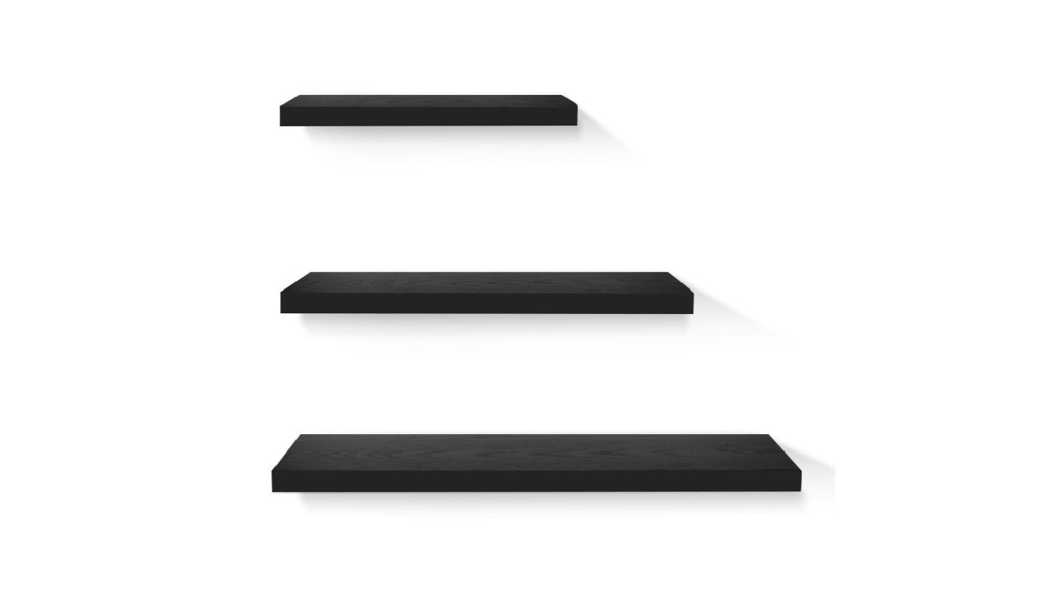 Artiss Floating Wall Shelves 3pcs - Black