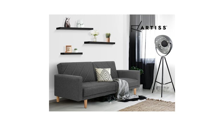 Artiss Floating Wall Shelves 3pcs - Black