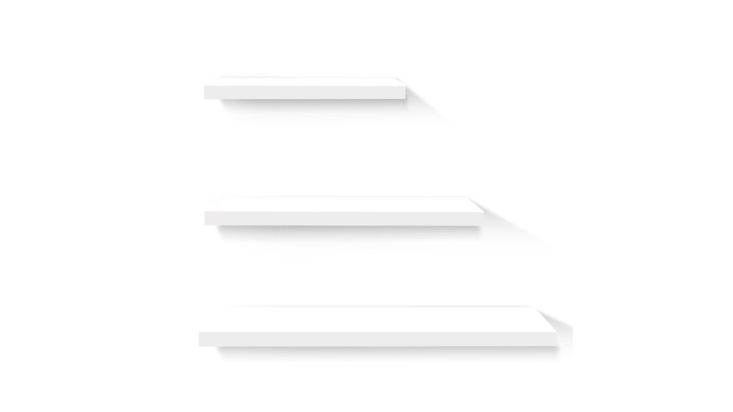 Artiss Floating Wall Shelves 3pcs - White