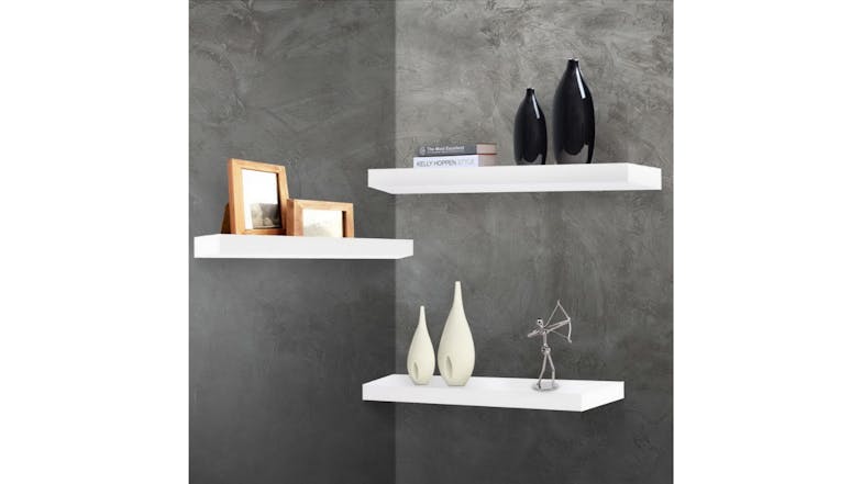 Artiss Floating Wall Shelves 3pcs - White