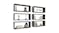 NNEVL Wall Shelves Floating Rectangle 6pcs. 60 x 15 x 33cm - Gloss Grey