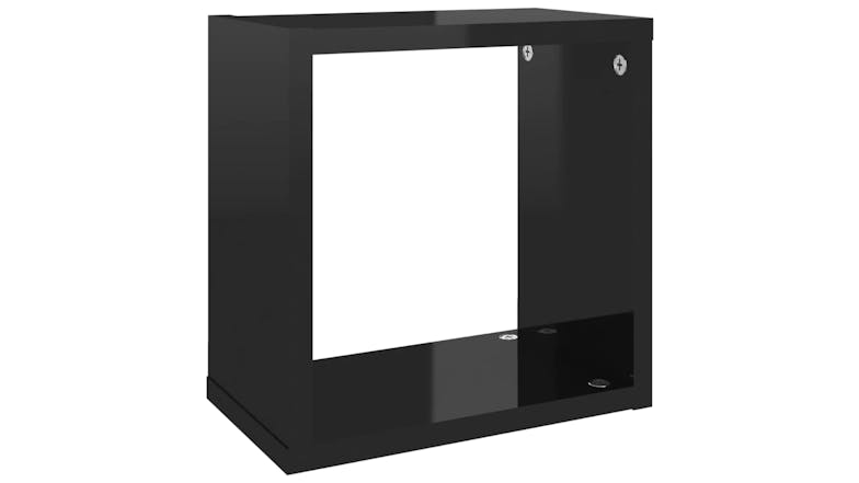 NNEVL Wall Shelves Floating Cube 4pcs. 26 x 15 x 26 - Gloss Black