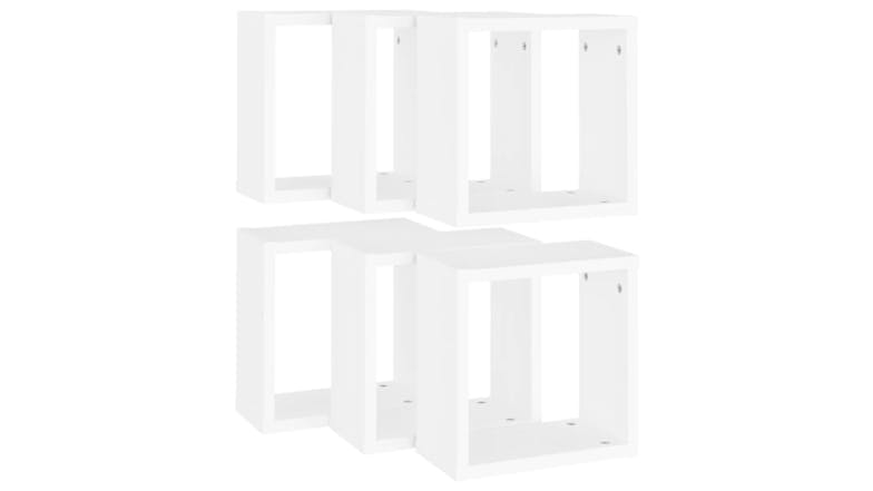 NNEVL Wall Shelves Floating Cube 6pcs. 30 x 15 x 30cm - White