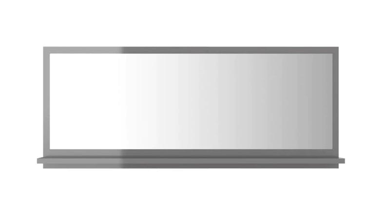 NNEVL Bathroom Mirror w/ Built-In Shelf 90x10.5x37cm Gloss Grey