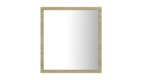 NNEVL LED Backlit Bathroom Mirror 40 x 8.5 x 37cm - Sonoma Oak