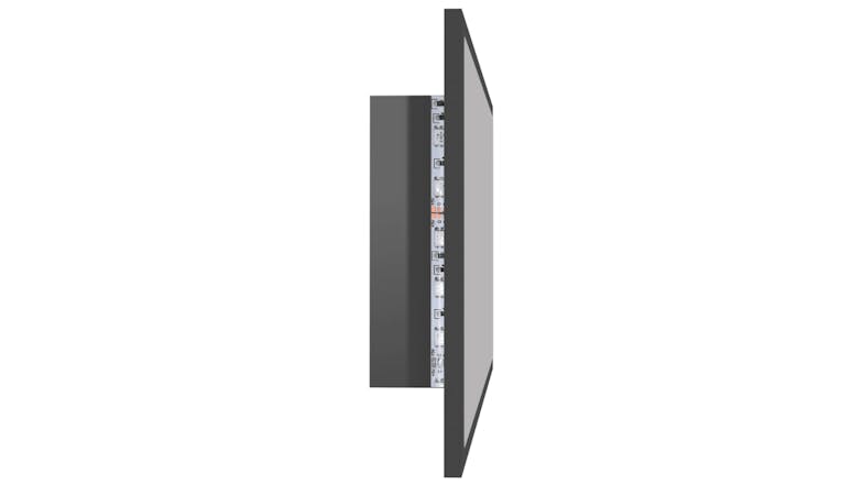 NNEVL LED Backlit Bathroom Mirror 80 x 8.5 x 37cm - Gloss Grey