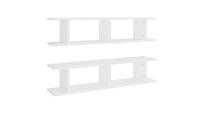 NNEVL Wall Shelves Floating Ladder 2pcs. 90 x 18 x 20cm - White