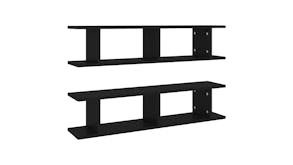 NNEVL Wall Shelves Floating Ladder 2pcs. 90 x 18 x 20cm - Black