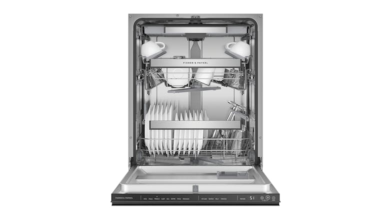 Fisher & Paykel 15 Place Setting 8 Program Tall Built-Under Dishwasher - Black Stainless Steel (Series 9/DW60UNT4B2)