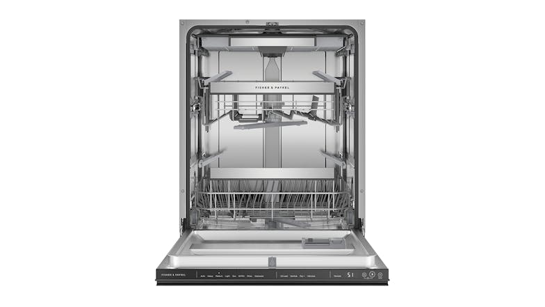 Fisher & Paykel 15 Place Setting 8 Program Tall Built-Under Dishwasher - Black Glass (Series 9/DW60UZT4B2)