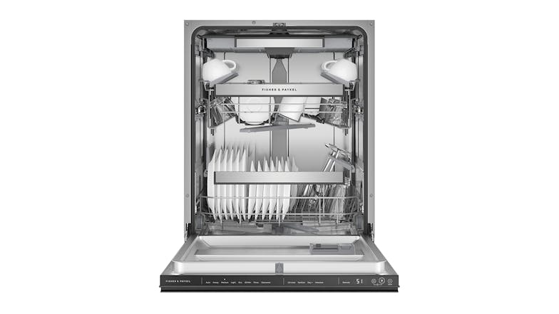 Fisher & Paykel 15 Place Setting 8 Program Tall Built-Under Dishwasher - Black Glass (Series 9/DW60UZT4B2)