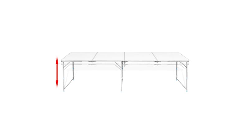 NNEVL Camping Table Folding Height-Adjustable 240 x 60cm