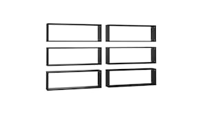 NNEVL Wall Shelves Floating Rectangle 6pcs. 80 x 15 x 26.5 - Black