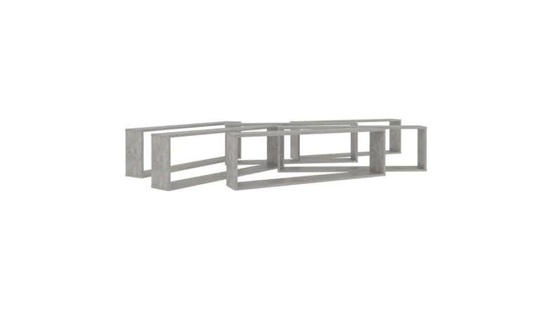 NNEVL Wall Shelves Floating Rectangle 6pcs. 100 x 15 x 30 - Concrete Grey