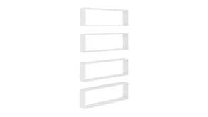 NNEVL Wall Shelves Floating Rectangle 4pcs. 100 x 15 x 30 - White