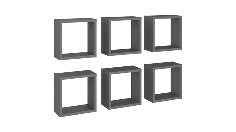 NNEVL Wall Shelves Floating Cube 6pcs. 30 x 15 x 30cm - Grey