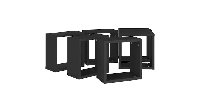 NNEVL Wall Shelves Floating Cube 6pcs. 30 x 15 x 30cm - Black