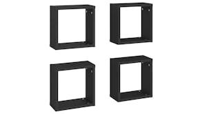 NNEVL Wall Shelves Floating Cube 4pcs. 30 x 15 x 30cm - Black