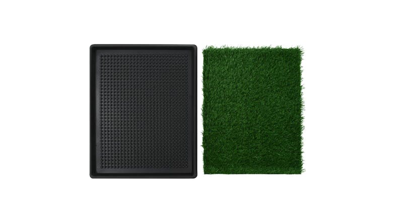 NNEVL Pet Toilet w/ Tray Atrificial Grass 64 x 51 x 3cm