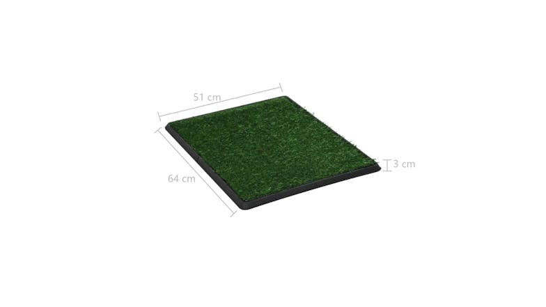 NNEVL Pet Toilet w/ Tray Atrificial Grass 64 x 51 x 3cm