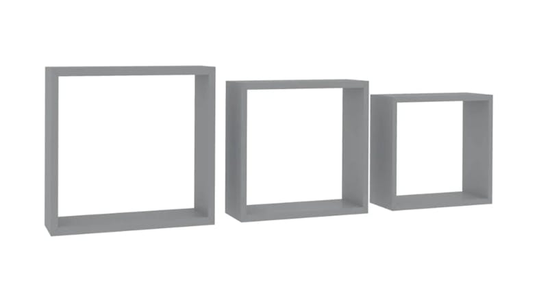 NNEVL Wall Shelves Floating Cube 3pcs. - Grey