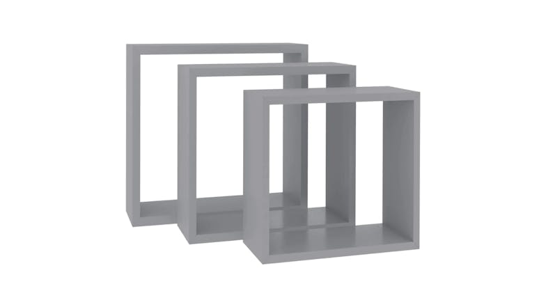 NNEVL Wall Shelves Floating Cube 3pcs. - Grey