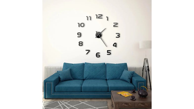NNEVL Floating Wall Clock Modern Style 100cm - Black