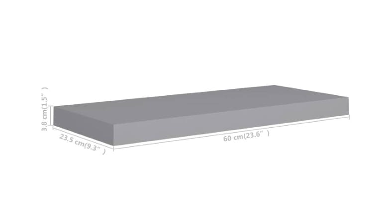NNEVL Wall Shelves Ledge 60 x 23.5 x 3.8cm - Grey
