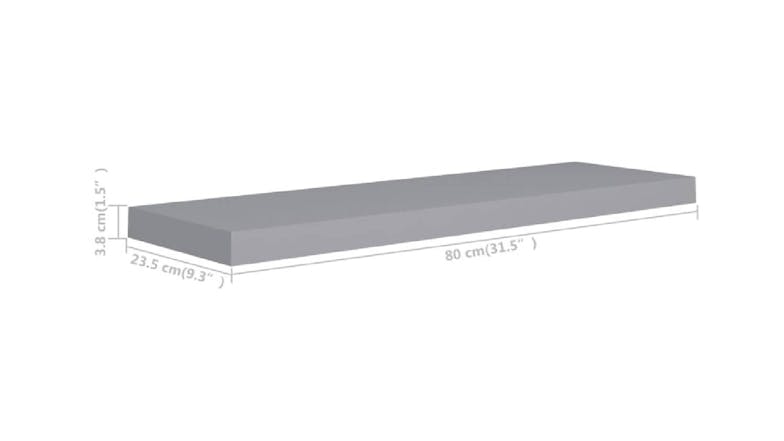 NNEVL Wall Shelves Ledge 80 x 23.5 x 3.8cm - Grey