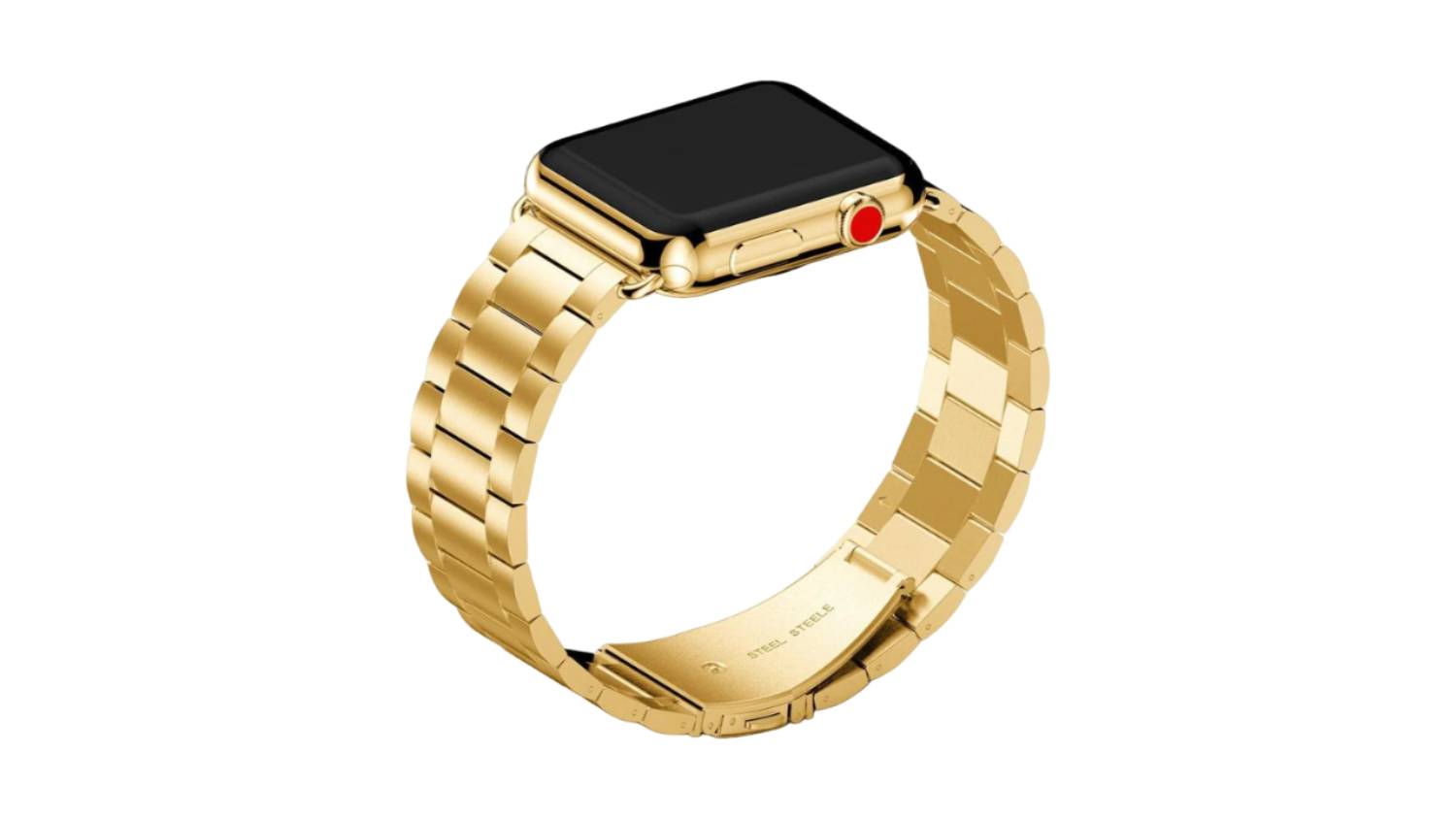 Equipo Stainless Steel Link Replacement Watch Straps for Apple Watch 42mm - Gold