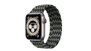 Equipo Braided Solo Loop Replacement Watch Straps for Apple Watch 42mm - Black/Green
