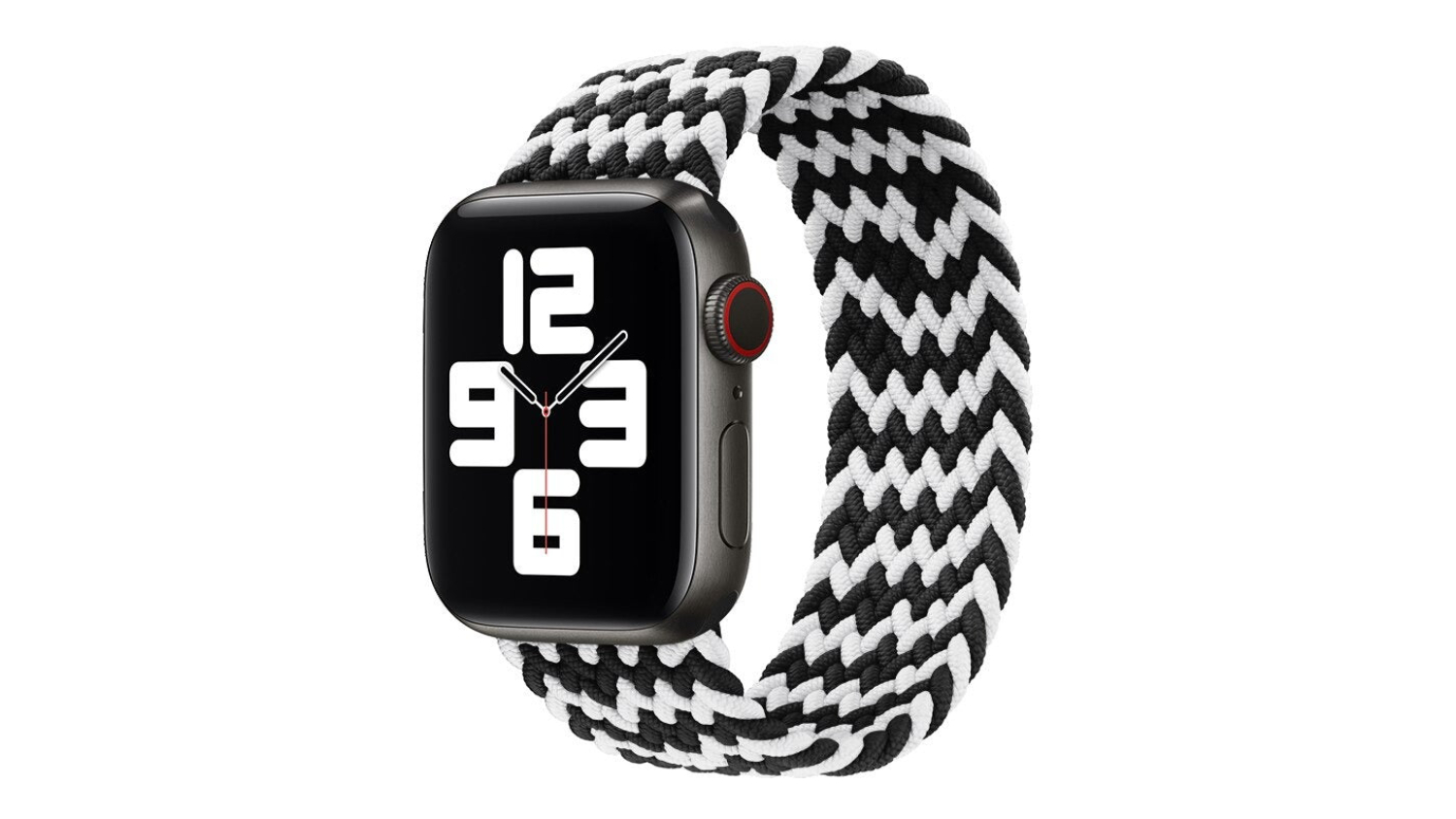 Equipo Braided Solo Loop Replacement Watch Straps for Apple Watch 42mm - Black/White