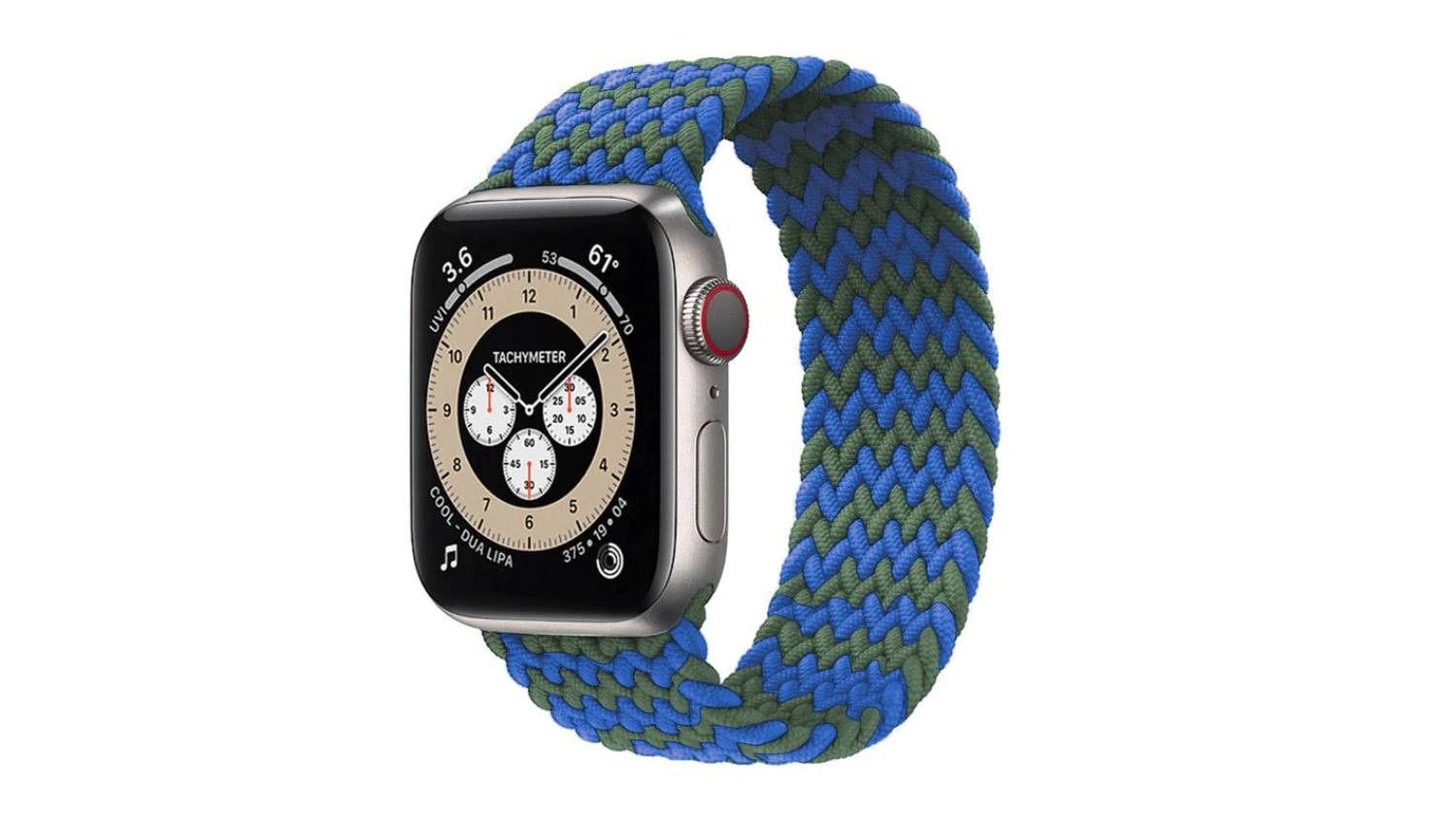 Equipo Braided Solo Loop Replacement Watch Straps for Apple Watch 38mm - Blue/Green
