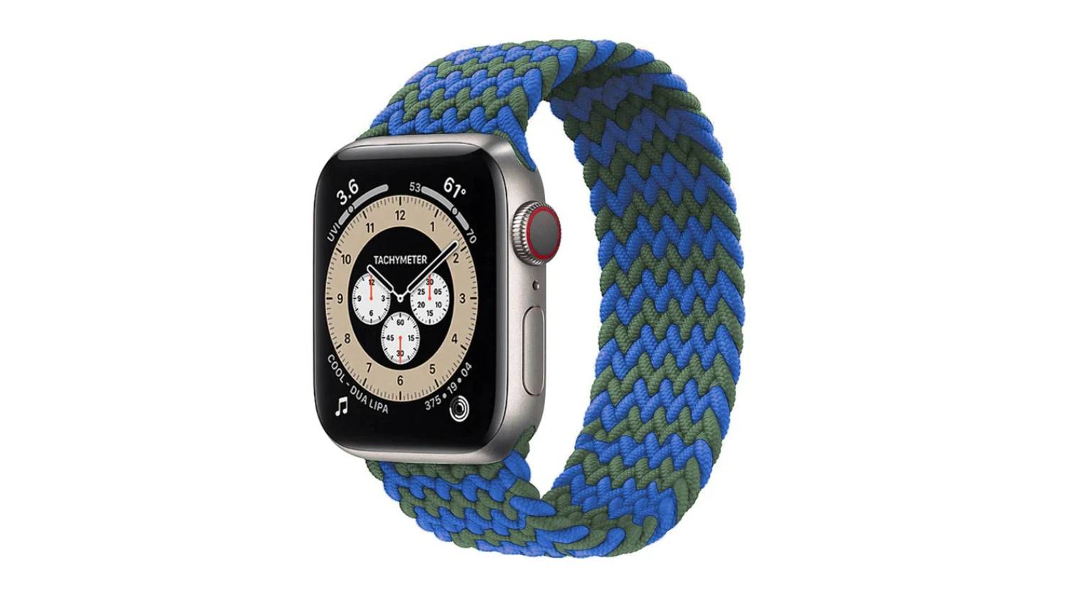 Equipo Braided Solo Loop Replacement Watch Straps for Apple Watch 42mm - Blue/Green