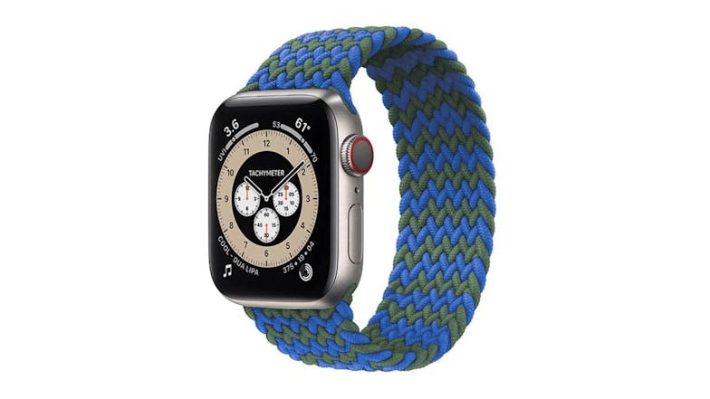 Equipo Braided Solo Loop Replacement Watch Straps for Apple Watch 42mm - Blue/Green