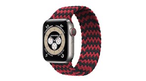 Equipo Braided Solo Loop Replacement Watch Straps for Apple Watch 38mm - Black/Red