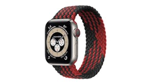 Equipo Braided Solo Loop Replacement Watch Straps for Apple Watch 42mm - Red/Black