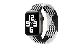 Equipo Braided Solo Loop Replacement Watch Straps for Apple Watch 38mm - White/Black