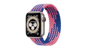 Equipo Braided Solo Loop Replacement Watch Straps for Apple Watch 42mm - Blue/Pink