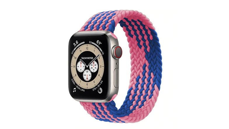 Equipo Braided Solo Loop Replacement Watch Straps for Apple Watch 42mm - Blue/Pink