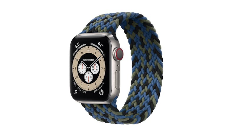 Equipo Braided Solo Loop Replacement Watch Straps for Apple Watch 42mm - Black/Blue/Grey