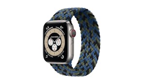 Equipo Braided Solo Loop Replacement Watch Straps for Apple Watch 42mm - Black/Blue/Grey