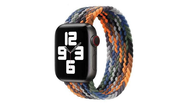 Equipo Braided Solo Loop Replacement Watch Straps for Apple Watch 42mm - Grey/Blue/Orange