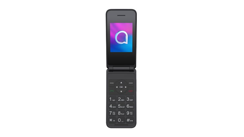 Alcatel 30.82 4G 128MB Flip Mobile Phone - Dark Grey (One NZ/Locked Network) + Prepay SIM Card