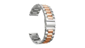 Equipo Luxury-Feel Stainless Steel Link Replacement Watch Straps for Apple Watch 38mm - Rose Gold/Silver