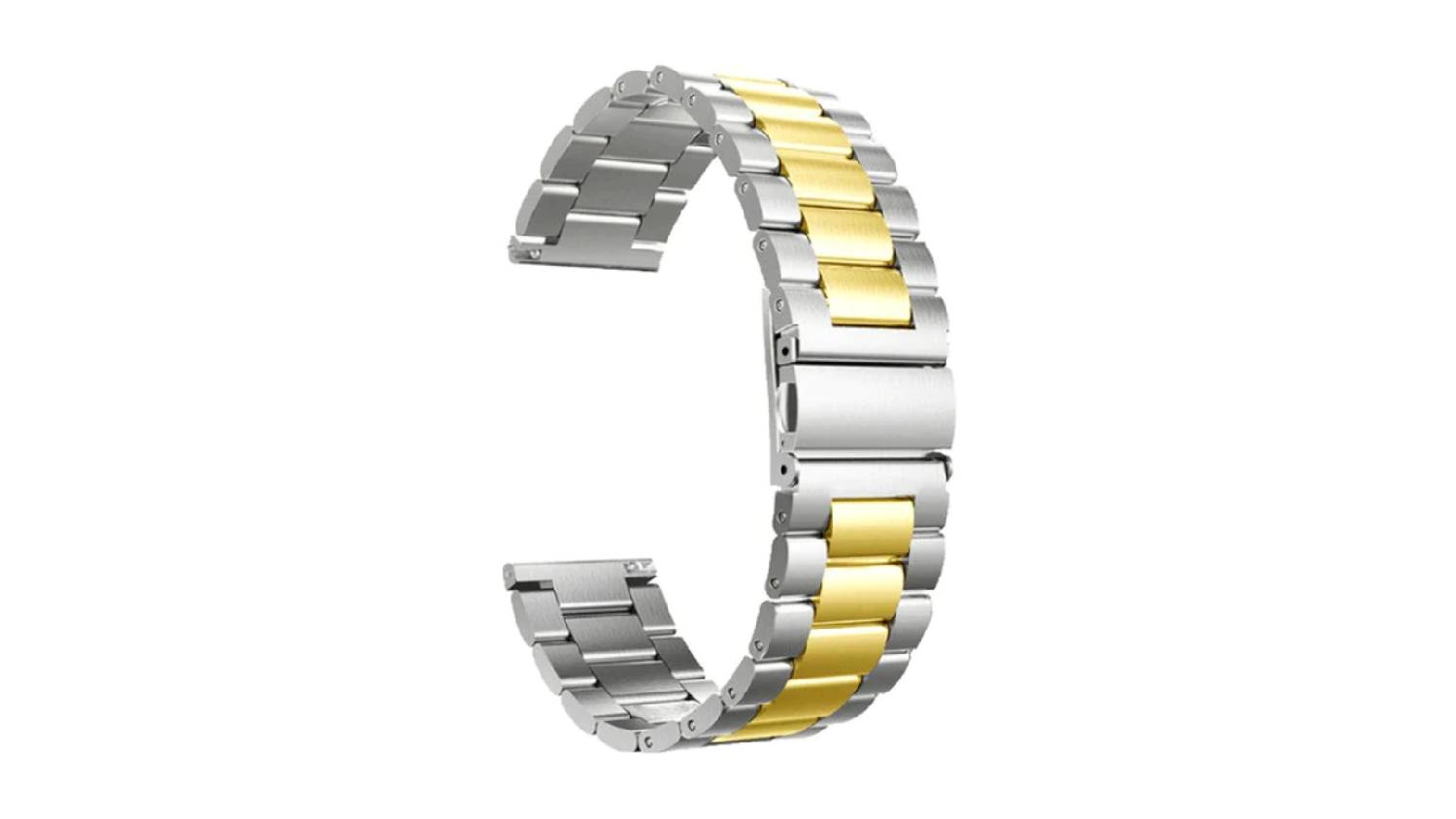 Equipo Luxury-Feel Stainless Steel Link Replacement Watch Straps for Apple Watch 38mm - Gold/Silver