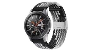 Equipo Nylon Braided Replacement Watch Straps for Apple Watch 38mm - Black/White Ombre