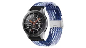 Equipo Nylon Braided Replacement Watch Straps for Apple Watch 42mm - Blue/White Ombre