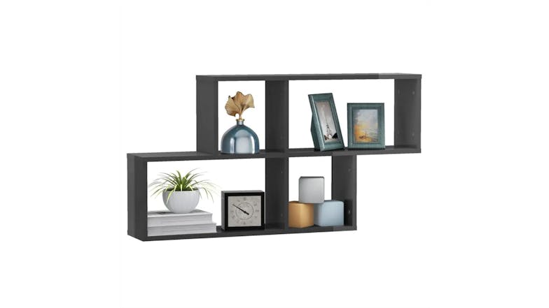 NNEVL Wall Shelves 100 x 18 x 53cm - Gloss Grey
