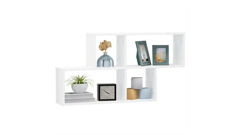 NNEVL Wall Shelves 100 x 18 x 53cm - Gloss White